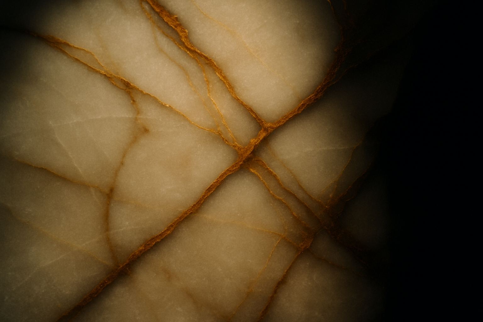 Cream marble veined with warm brass