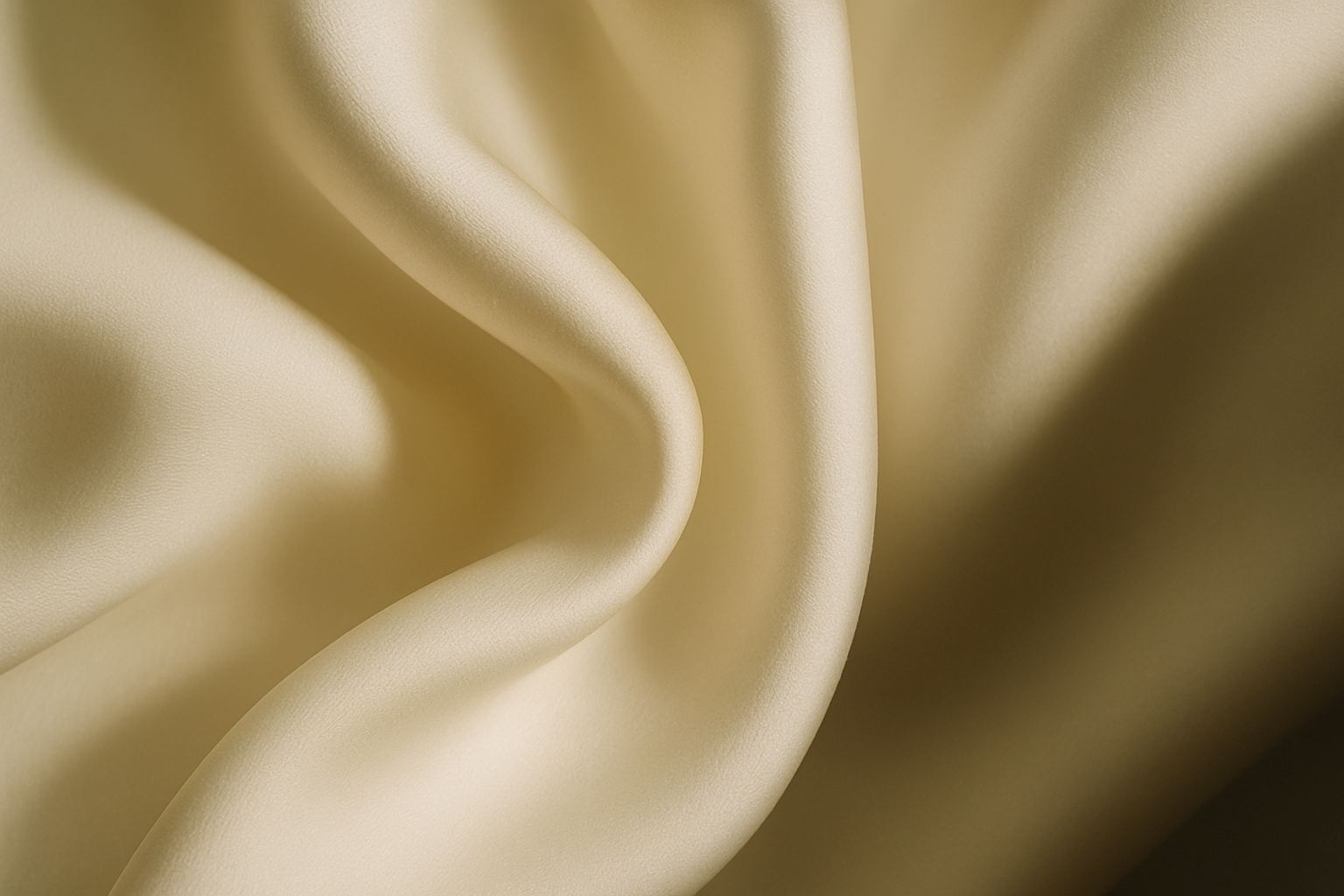 Heavy ivory silk in sculptural folds